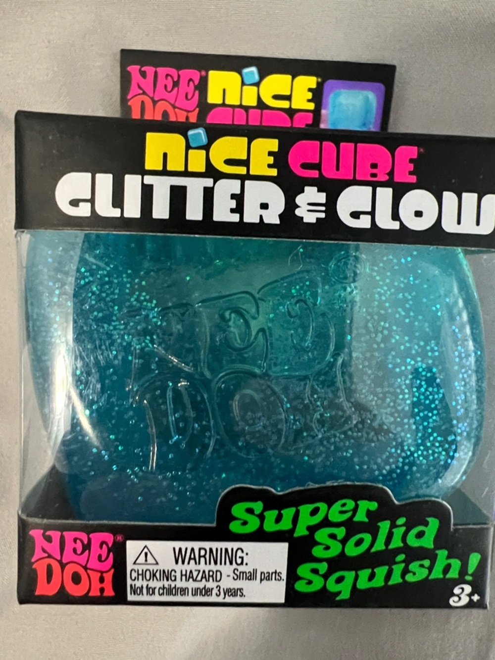 Blue NeeDoh Nice Cube Glitter & Glow - Picture 6 of 6